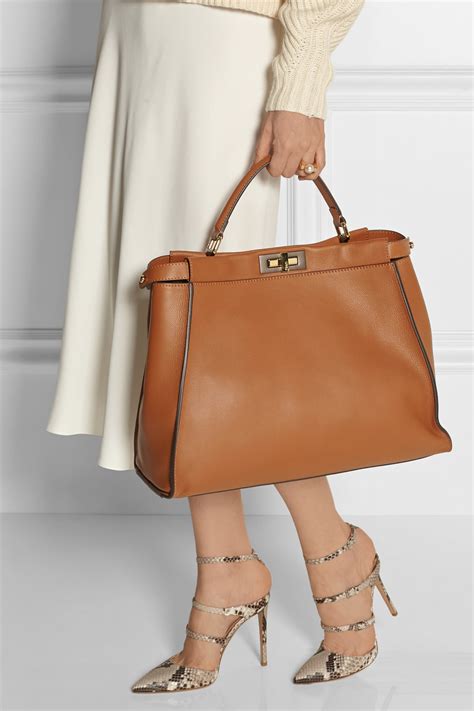 fendi large tote|fendi large peekaboo tote.